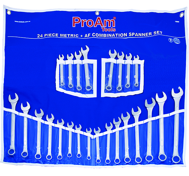 24 Piece Metric & AF Combination Spanner Set