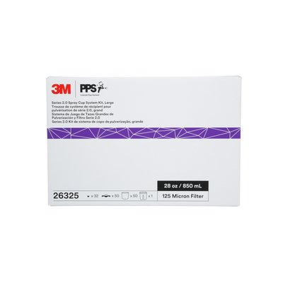 3M PPS Series 2.0 Spray Cup System Kit Large (850 mL), 125u Micron Filter