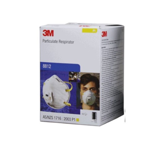 3M Cupped Particulate Respirator 8812, P1, Valved,