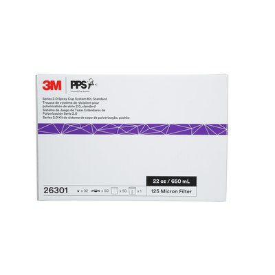 3M PPS Series 2.0 Spray Cup System Kit Standard (650 mL) 125u Micron Filter