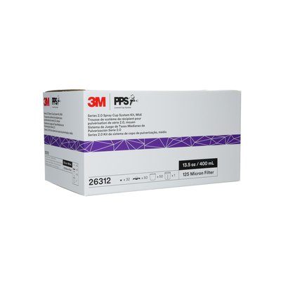 3M PPS Series 2.0 Spray Cup System Kit  Midi (400 mL), 125u Micron Filter