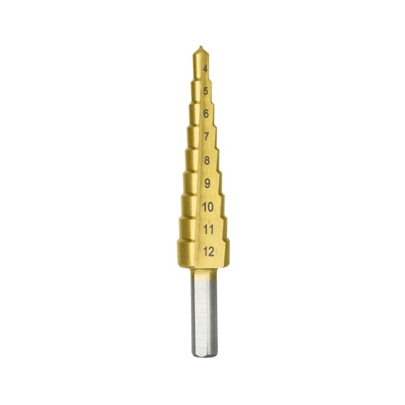 Bristol 4-12mm Straight Flute Step Drill - Carded