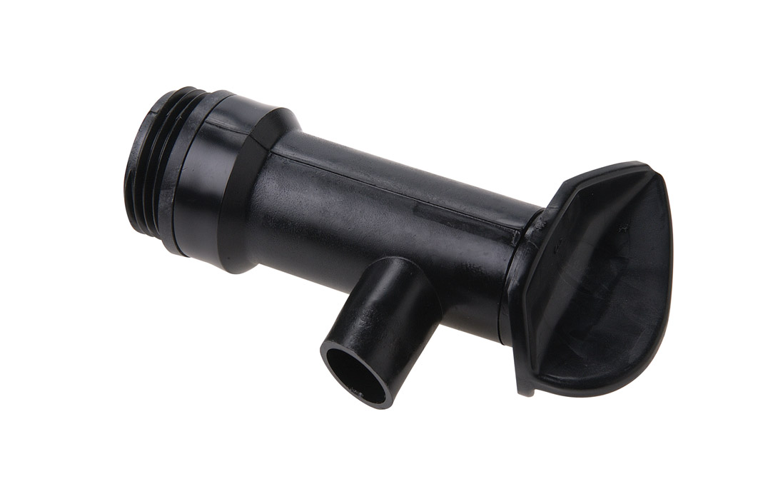 Black Plastic Drum Tap: 10mm Outlet