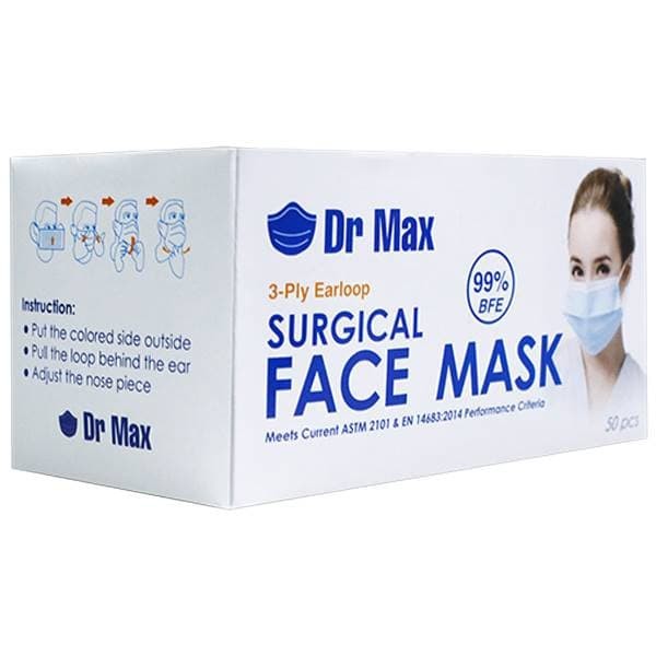 DR Max Disposable Surgical Face Mask pkt 50