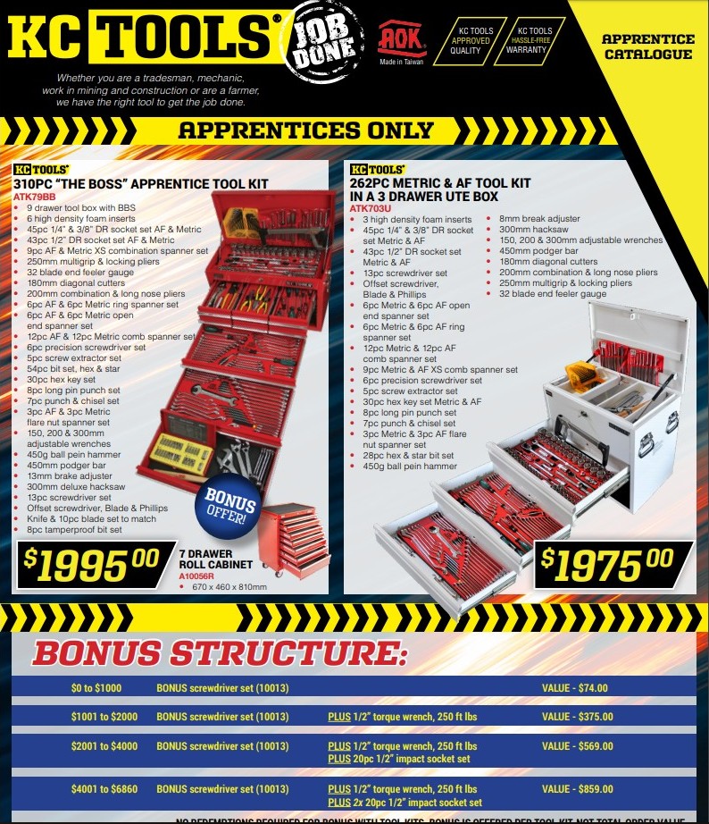 KC Tools Apprentices Special KC Tools Apprentices Special