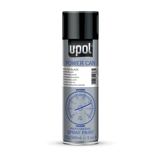 U-Pol Gloss Black Power Can 500ml