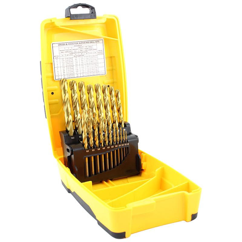 19pce Metric Alpha Tuffbox Drill Set 1.0-10.0mm