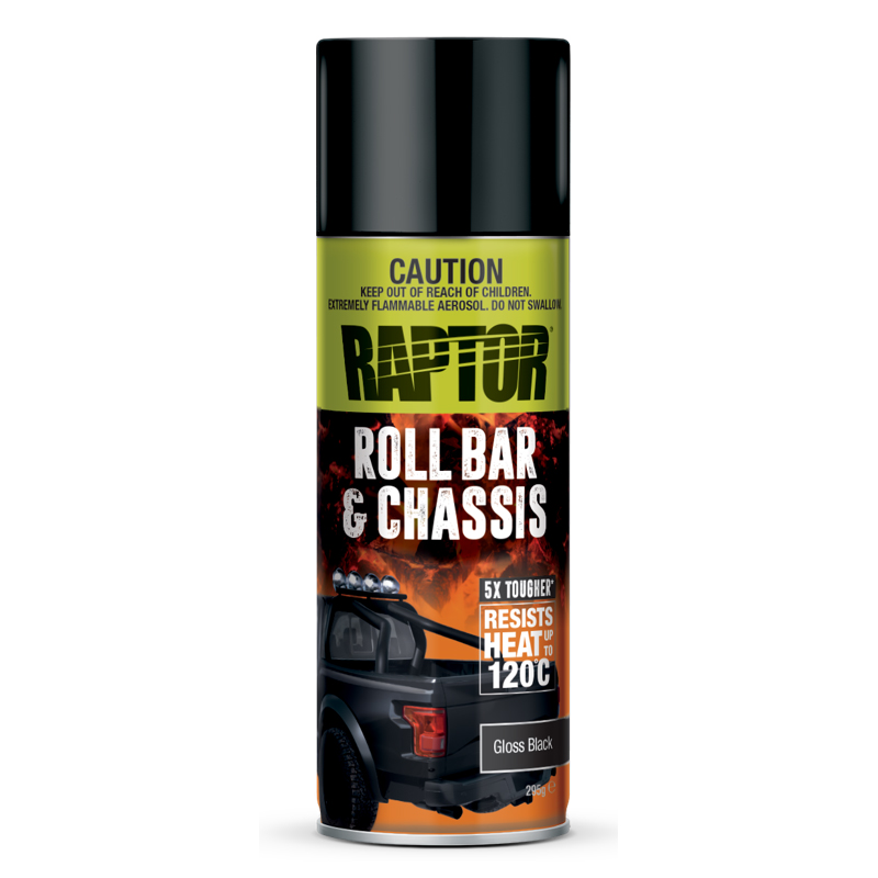 Upol RAPTOR High Temp Roll Bar & Chassis Paint Gloss Black Aerosol