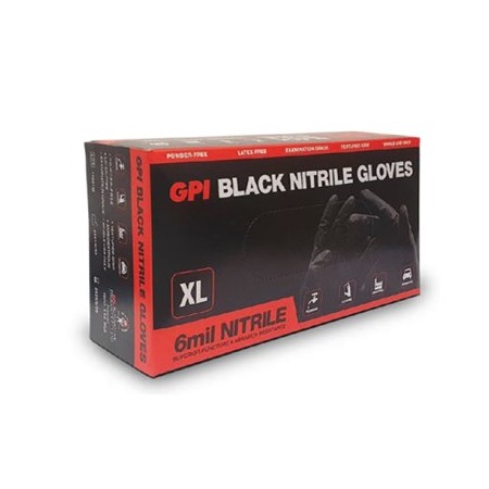 Black Nitrile Gloves 6mm