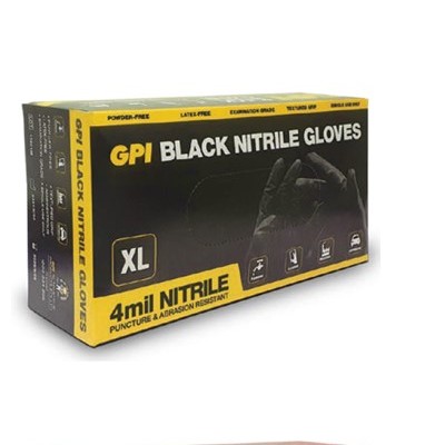 Black Nitrile Gloves 4mm