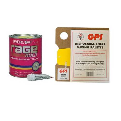 Rage Gold Filler 4kg & Mixing Board