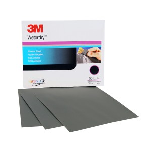 3M Imperial Wetordry Sheet, 5-1/2" x 9", 1500 grit, Micro-Fine