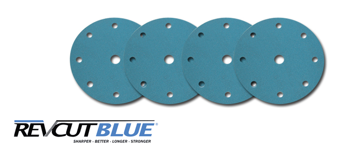 Revcut Blue Velcro Sanding discs 150MM 7H