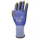 Mataro - Blue Nylon Gloves Black Polyurethane Coating 12 pac