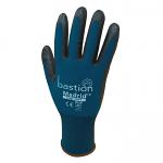 MADRID™ Green Nylon/Spandex Gloves - Black Micro Foam Flex Nitrile Coating 12 Pac