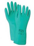 Bastion Nitrile 330 Gloves Solvent Resistant Flocklined - Green - Large SOLD 12 PAC