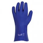 Double Dipped PVC Blue Gloves - 300mm Length